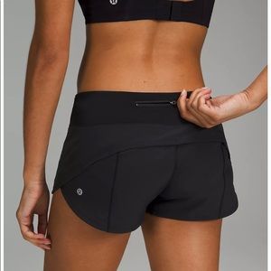 LULULEMON BLACK SPEED UP SHORT 2.5 inch SIZE 2